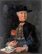 Damenportrat Anna Maria Holzmann in Zuger Burgertracht unknow artist